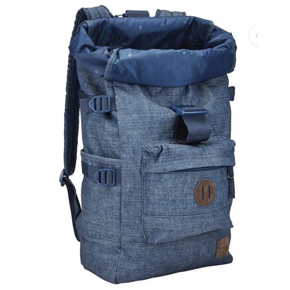 NIXON Swamis Rolltop Backpack In Navy New